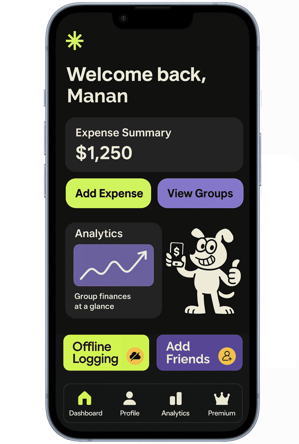 Contri app on a phone showing group bill splitting, expense tracking, and UPI settlement